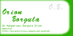 orion borgula business card